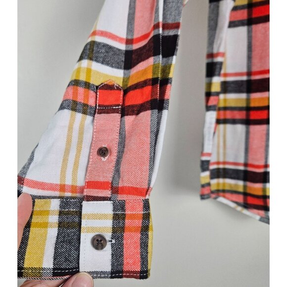 Boys XXL-18 Wonder Nation Hooded Plaid Shirt Chest Pocket Button Up School Warm - Picture 5 of 8